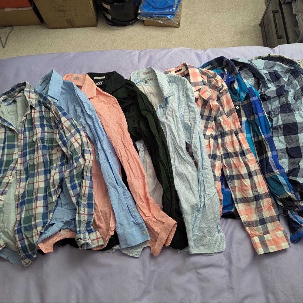 Assortment of Express Men's Dress Shirts (Full 27 shirt collection)